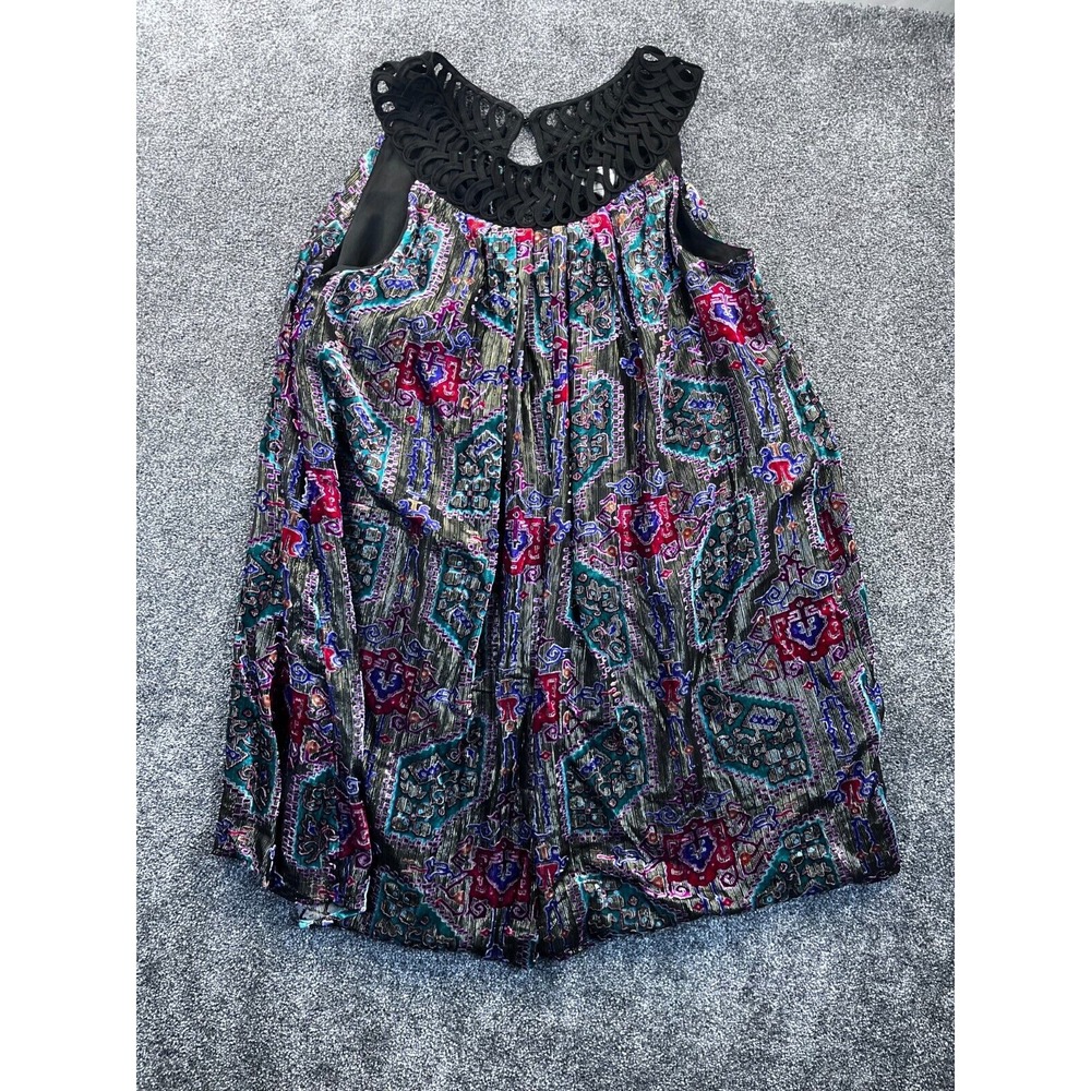 Moulinette‎ Soeurs Dress Womens M Sleeveless Linea Velvet Musette Shift Multi